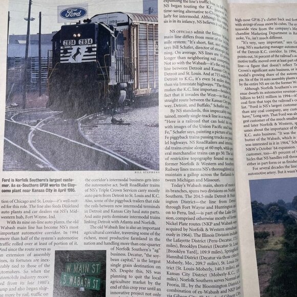 Trains Magazine of Railroading  u January 1996 VOl 56 No 1 Wabash Country Union - Picture 11 of 12